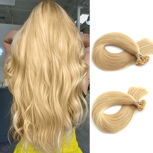 Flat Tip Extensions - Kleur 613 Bleach Blond - 50 Gram