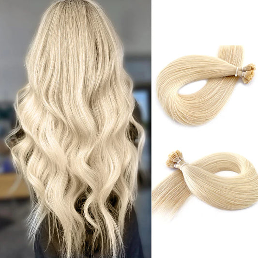 Flat Tip Extensions - Kleur 60 Platina Blond - 50 Gram