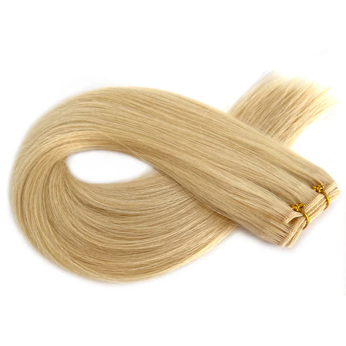 Machined Weft Extensions - Kleur 22 licht Goud Blond - 100 gram