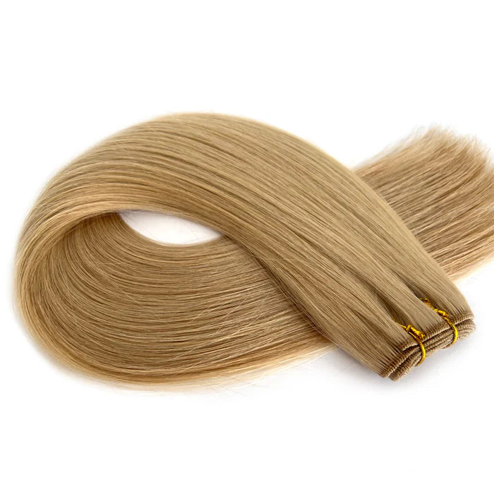 Machined Weft Extensions - Kleur 18 Honing Blond - 100 gram